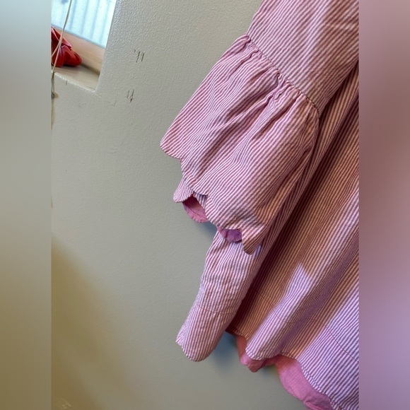 Preswick and Moore ruffle sleeve striped blouse - Picture 4 of 4